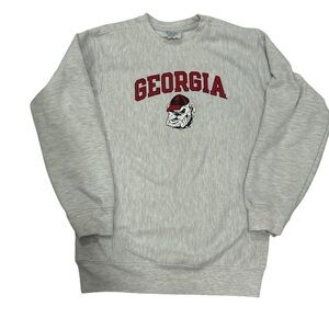 Champion Reverse Weave University of Georgia Bulldogs Kids Crewneck Sweatshirt L